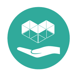 hand holding MENTOR logo icon